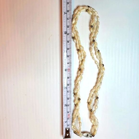 Seed pearl freshwater necklace baroque milky white - Picture 5 of 5